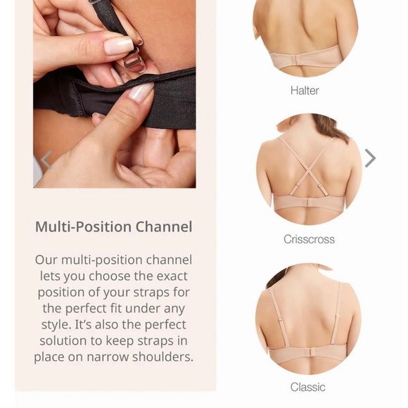 Montelle Intimates Wire-Free Multi-Way Straps T-Shirt Bra 36D - Picture 3 of 15